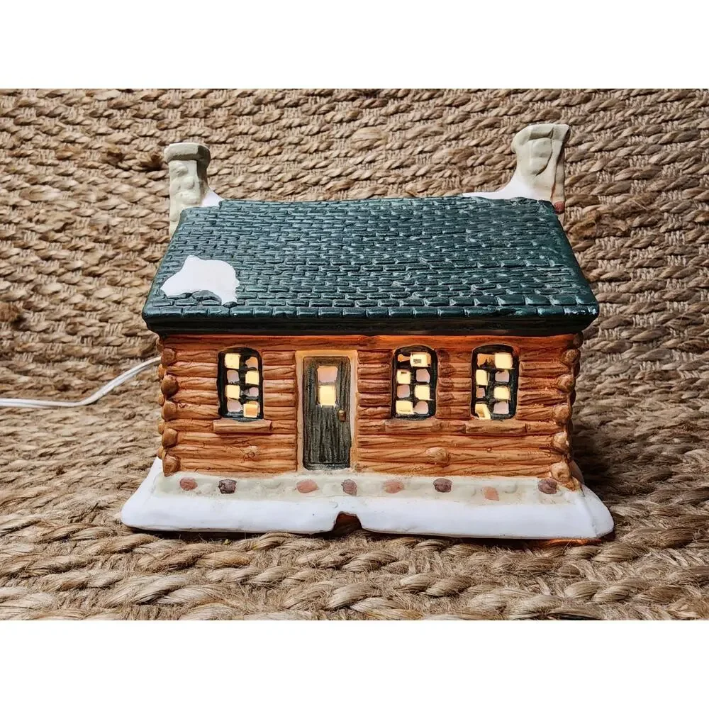 Vintage Lighted Guest House Lodge Porcelain Christmas Village Holiday Decor